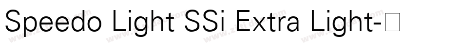 Speedo Light SSi Extra Light字体转换